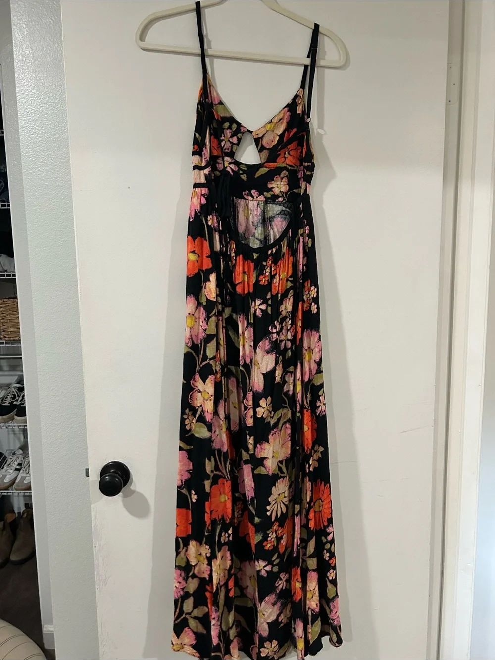 Free people backless floral maxi dress